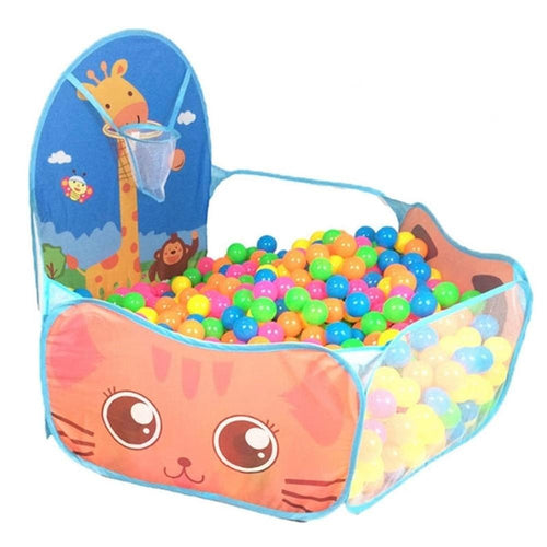 Muren Foldable Ball Pit Pool with Basketball Hoop & 50 Balls (3-8 Years) | Assorted Color