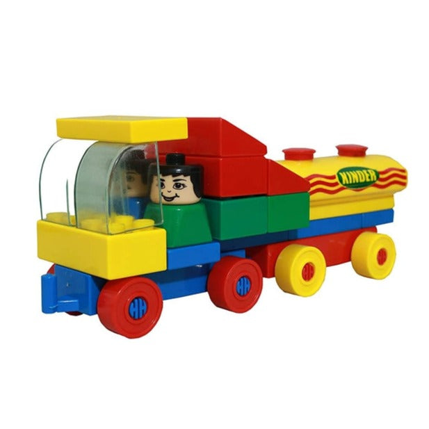 Kinder Blocks Car, Tanker & Dumper (Building Blocks Set) - 30 Pieces