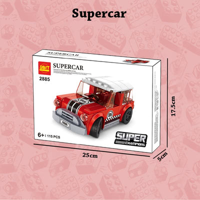 Retro Look Red Car (115 Pcs)