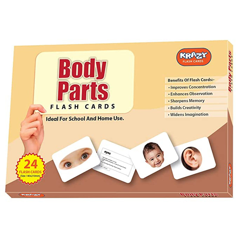 Body Parts Education Flash Card for Kids