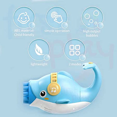 Electric Bubble Dolphin Gun - Blue