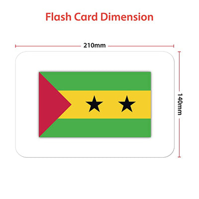 African Countries Flags Education Flash Cards for Babies, 54 Real Image Flash Cards