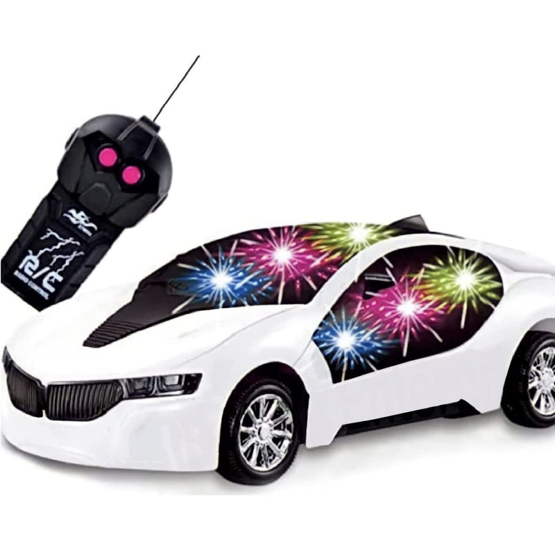 Toy Cloud Remote Control Two way Racing Car with 3D Lights (Multicolor)