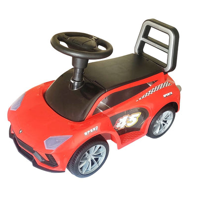 Ride on & Push Car with Horn, Steering, Backrest and Under Seat Storage - Red