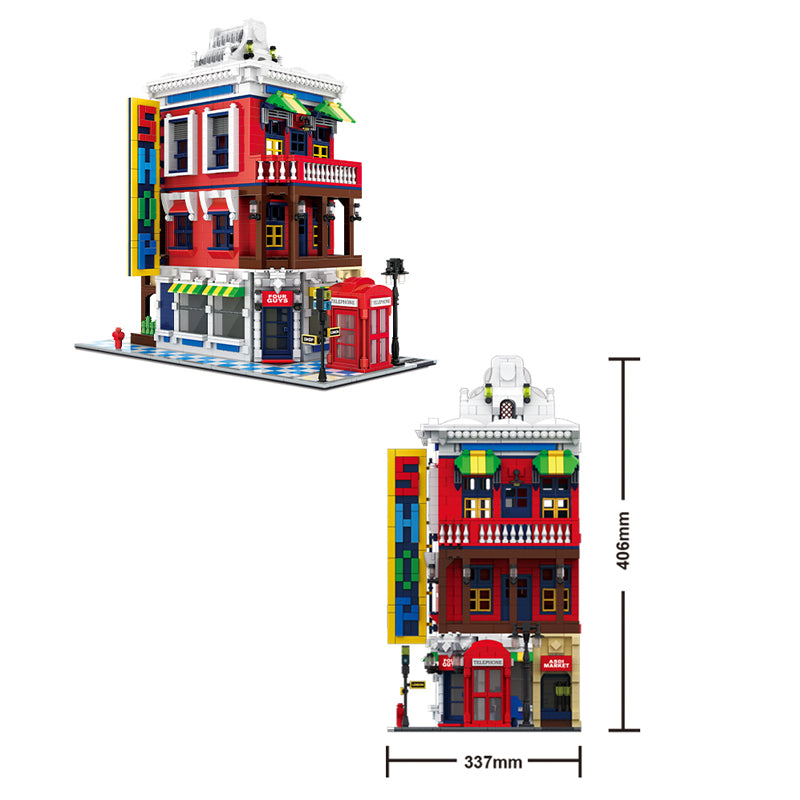 Building Blocks Set (Corner Store) DIY Craft Kit (2332 Pcs)