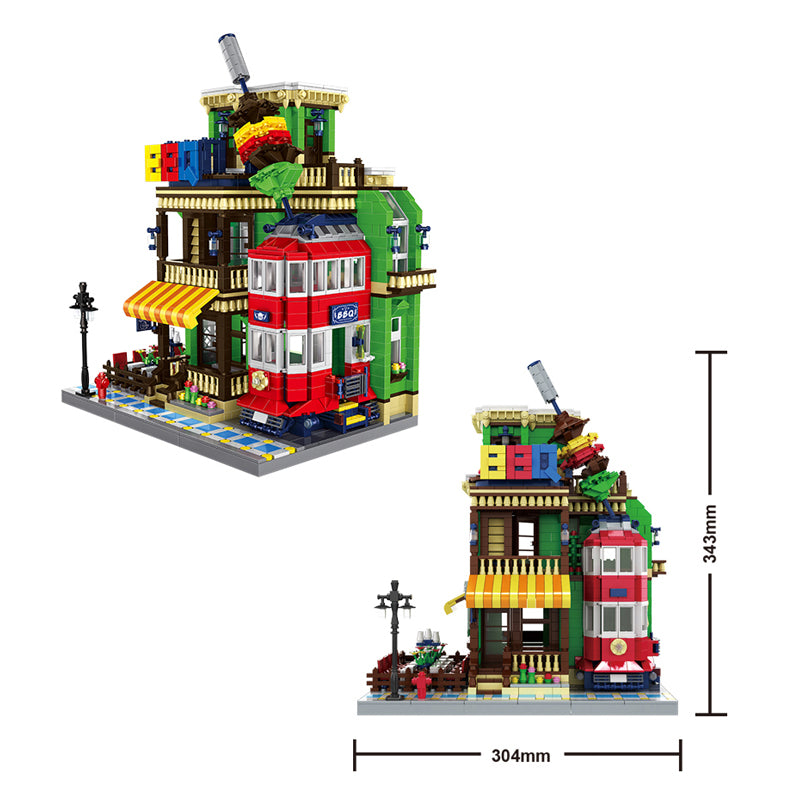 The BBQ Restaurant Building Blocks Set (1922 Pcs)