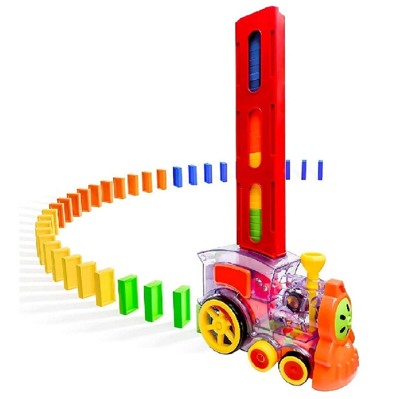 Domino Train Set with 60 Pcs Blocks Fun & Colorful Train