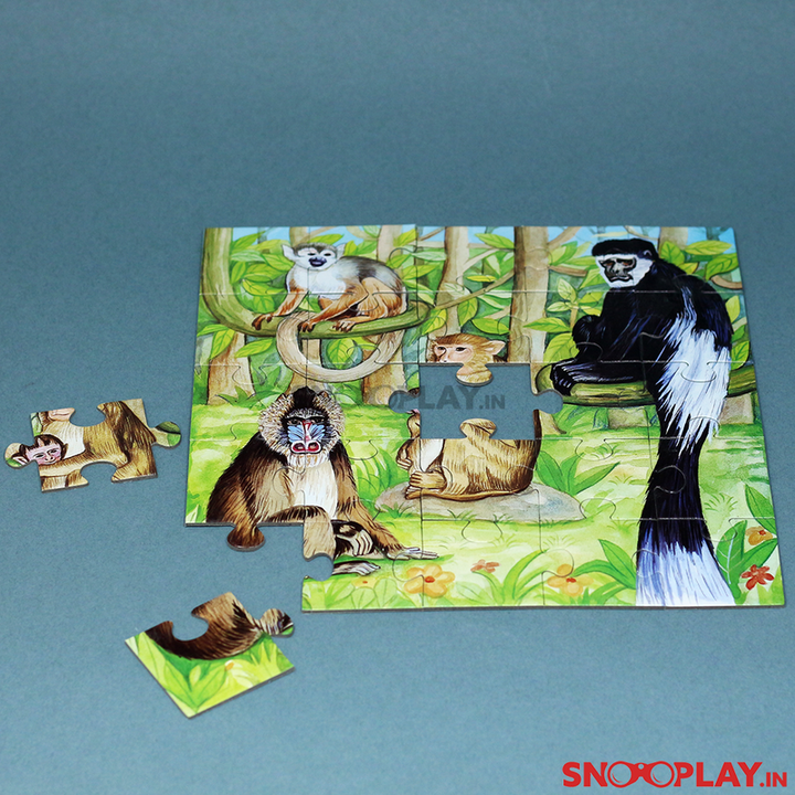 Set of 4  Animals Jigsaw Puzzles - Series 4 (2-4 Years)