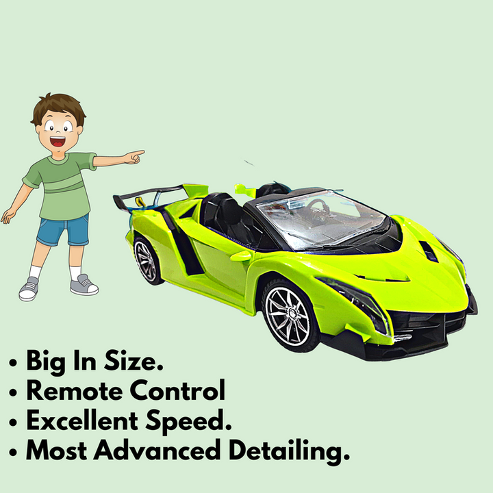 High Speed Remote Control Car | Lamborgini (Green Big RC Car)