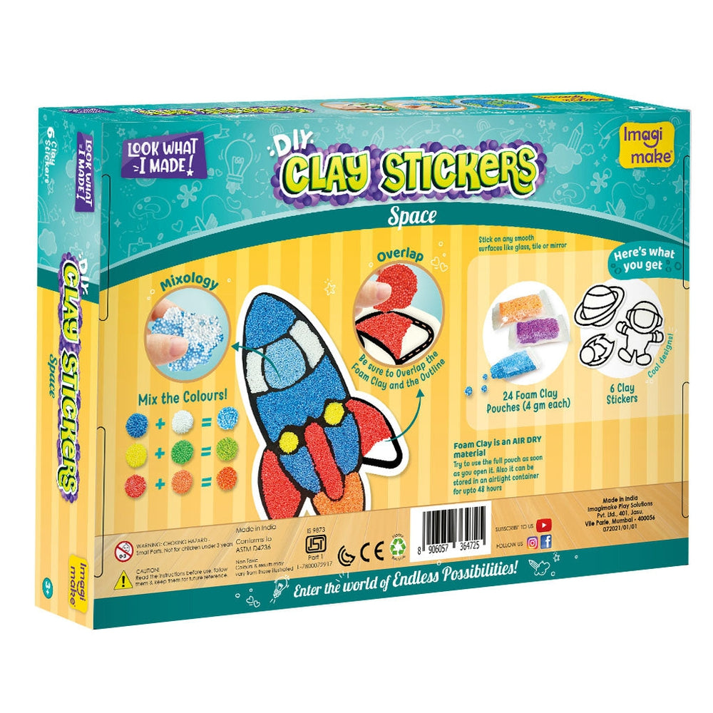 Clay Stickers - Space Adventure