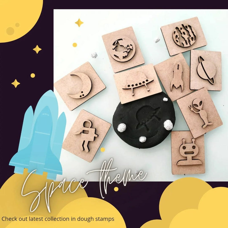 Space Theme Stamp Set |  Stamp Toy Kit Set of 9