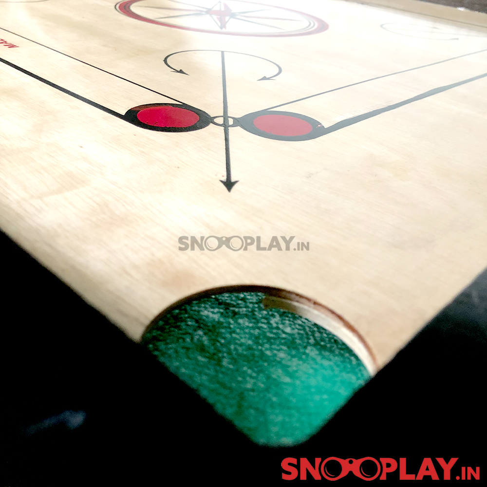 Wooden Carrom Board (With Coins & 2 Strikers) - Medium (26 x 26 Inches) | COD Not Available