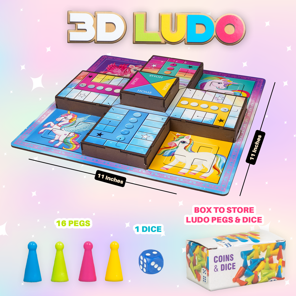 3D Unicorn Ludo Game