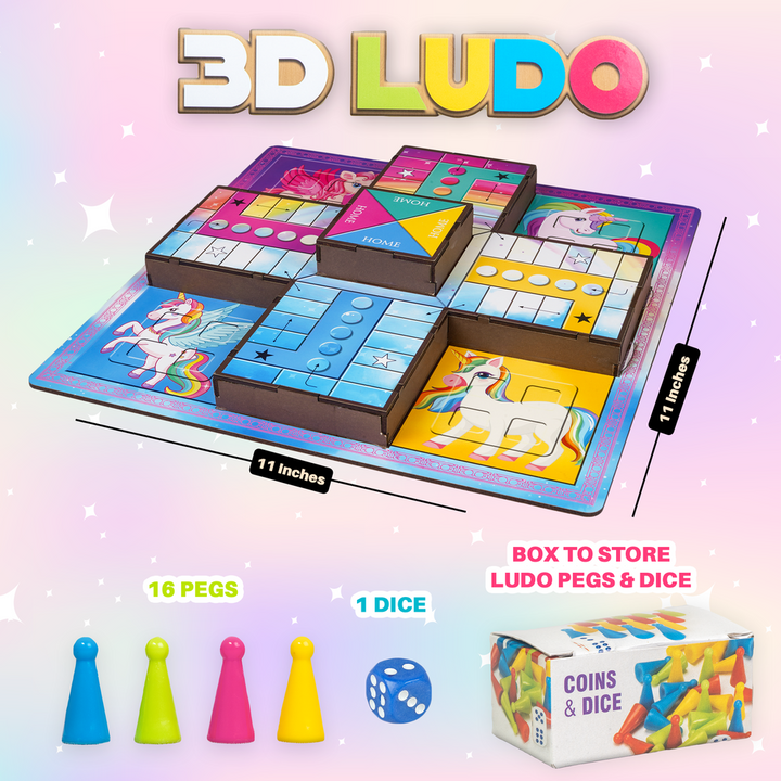 3D Unicorn Ludo Game