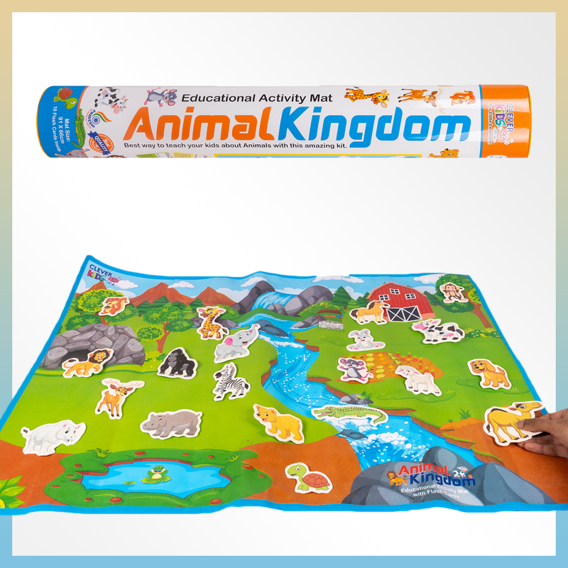 Animal Kingdom Activity Mat (Animal Educational Activity Mat)