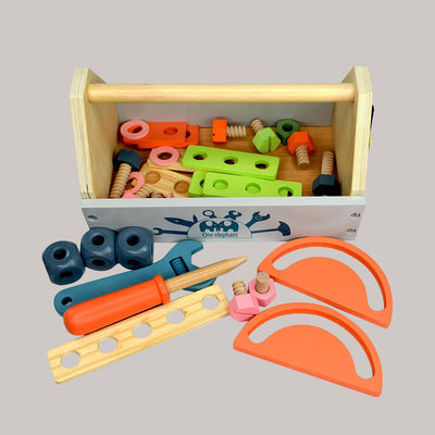 Pretend Play Toy Wooden Toy Tool Kit - Fix it up Wooden Toy (32 Pcs)