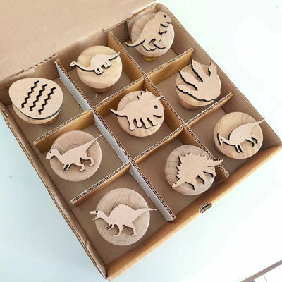 Dino Play Dough Stamp Set | Stamp Set of 9