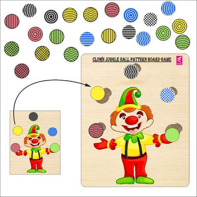 Clown Juggle Ball Pattern Board Game