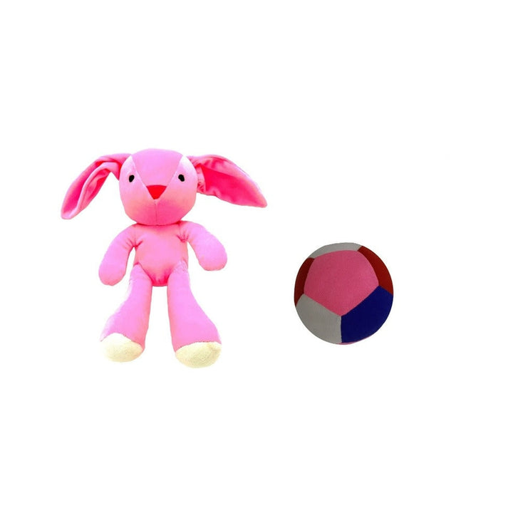 Bunny Soft Toy With Ball  Multicolor