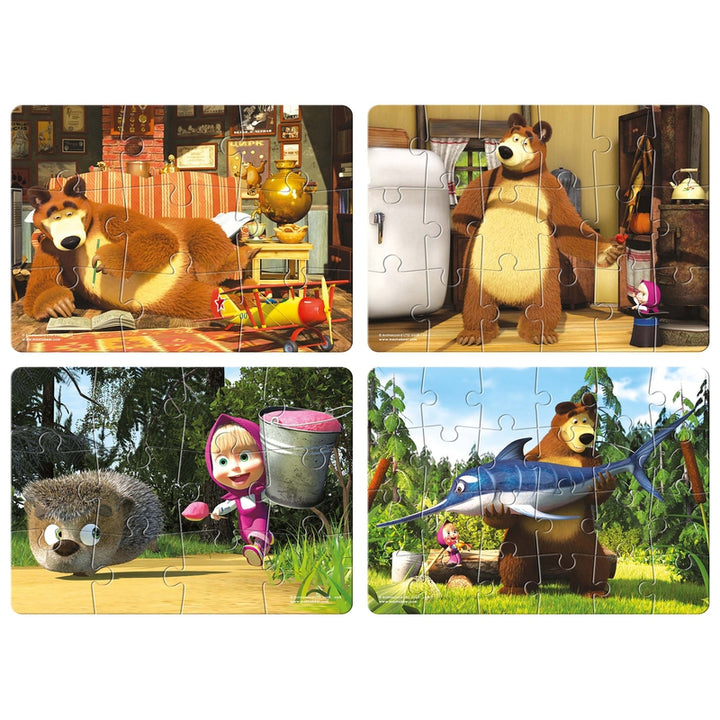 Masha and the Bear - 4 in 1 Puzzle - 9, 12, 18 & 24 Pieces