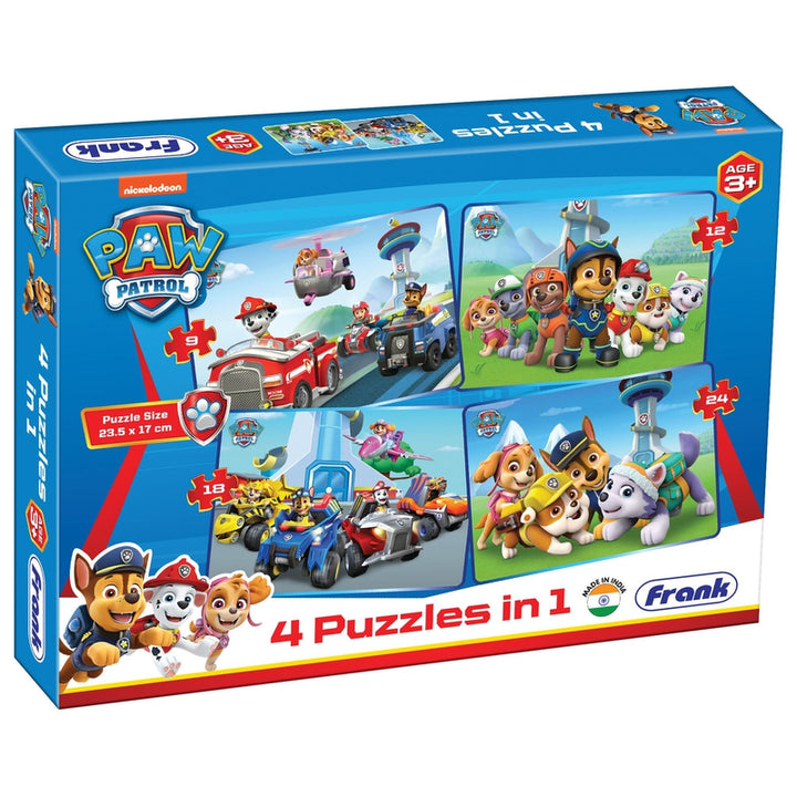 Paw Patrol - 4 in 1 Puzzle - 9, 12, 18 & 24 Pieces