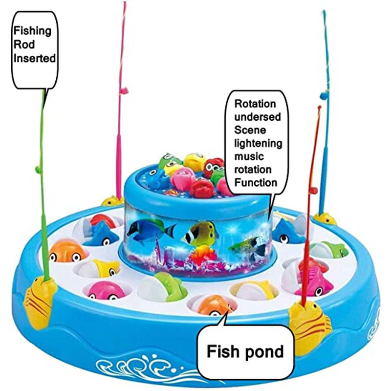 Fish Catching Game with Music and Lights (Battery Not Included)