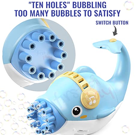 Electric Bubble Dolphin Gun - Blue