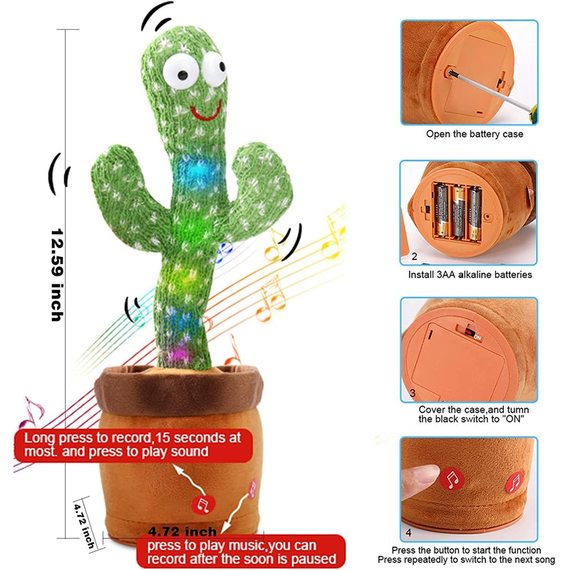 Mimicking Dancing Cactus Toy with LED