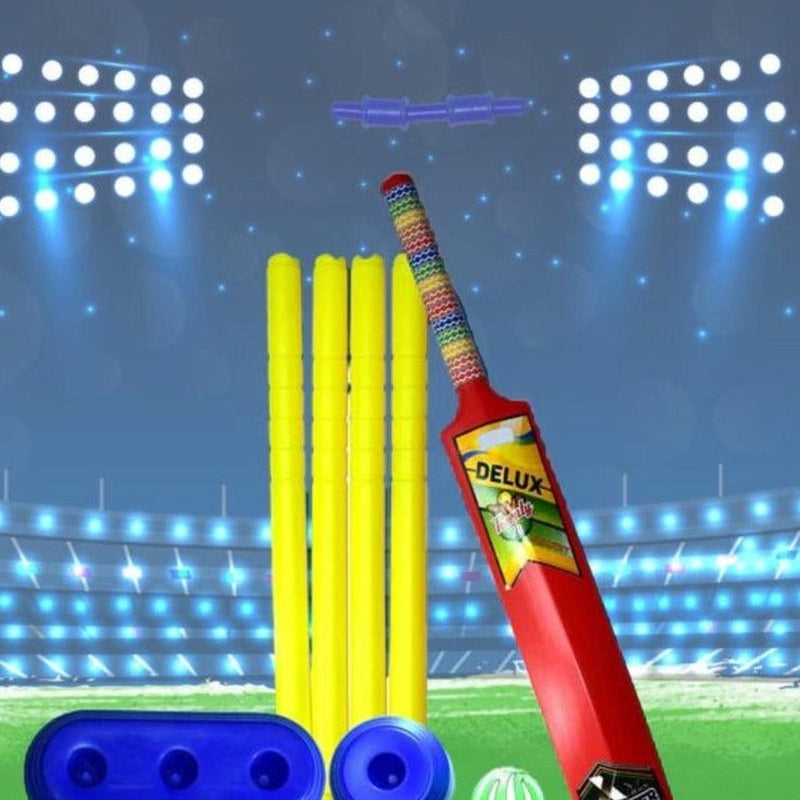 Cricket Bat and Ball Beach Wicket Stand Kit