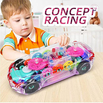 Transparent Concept Racing Car with 3D Flashing Lights