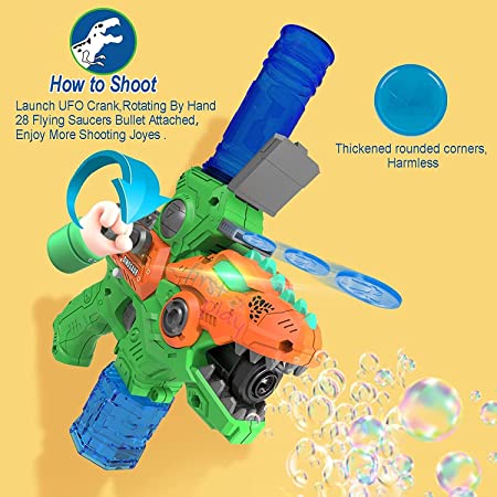 Dinosaur Bubble Shooting Gun - Green