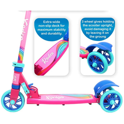 Rodeo Runner Scooter With Anti Slip ABS Base and Aluminium Rod - (Pink)