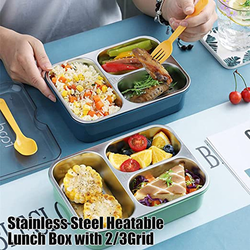 Stainless Steel Bento Box (Sealed & Leak-proof Lunch Box) - Green