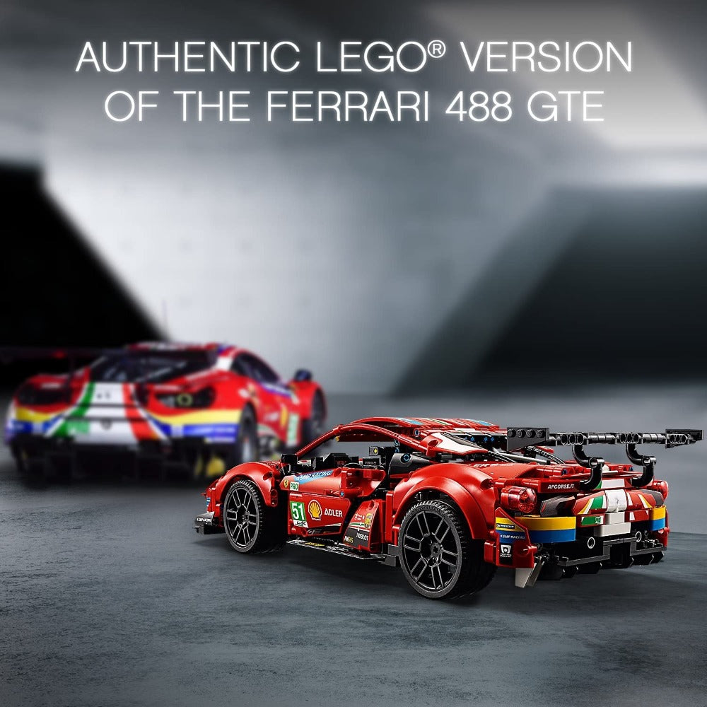 LEGO Technic Ferrari 488 GTE “AF Corse #51” Building Kit (1,677 Pieces) - 42125 -  (COD Not Available)