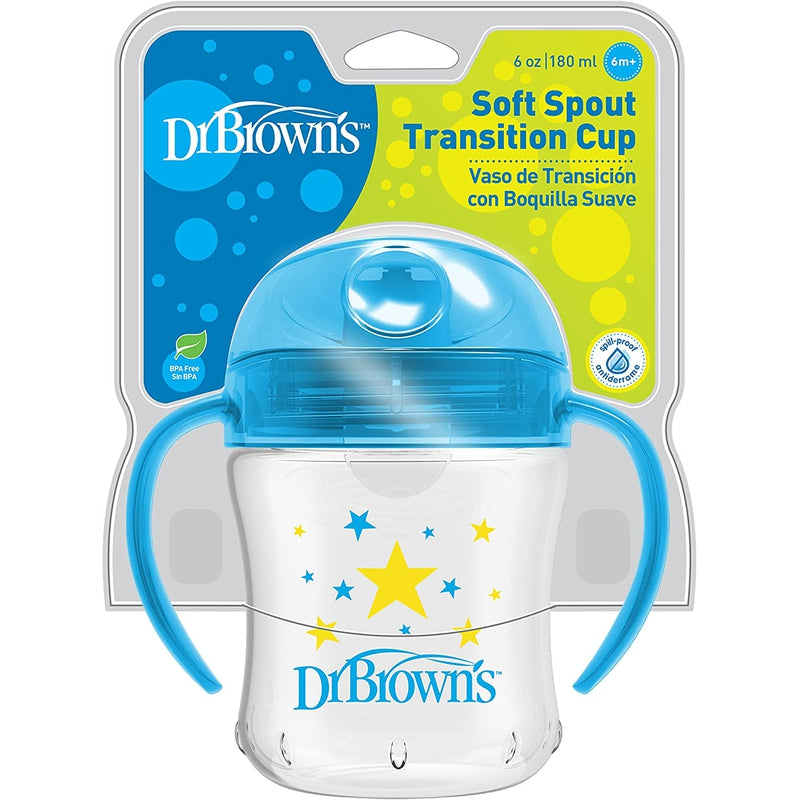 Feeding & Weaning Sipper Soft-Spout Transition Cup W/ Handles - Blue Deco