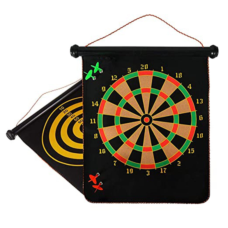 Double Faced Portable and Foldable Dart Game (12-Inch)