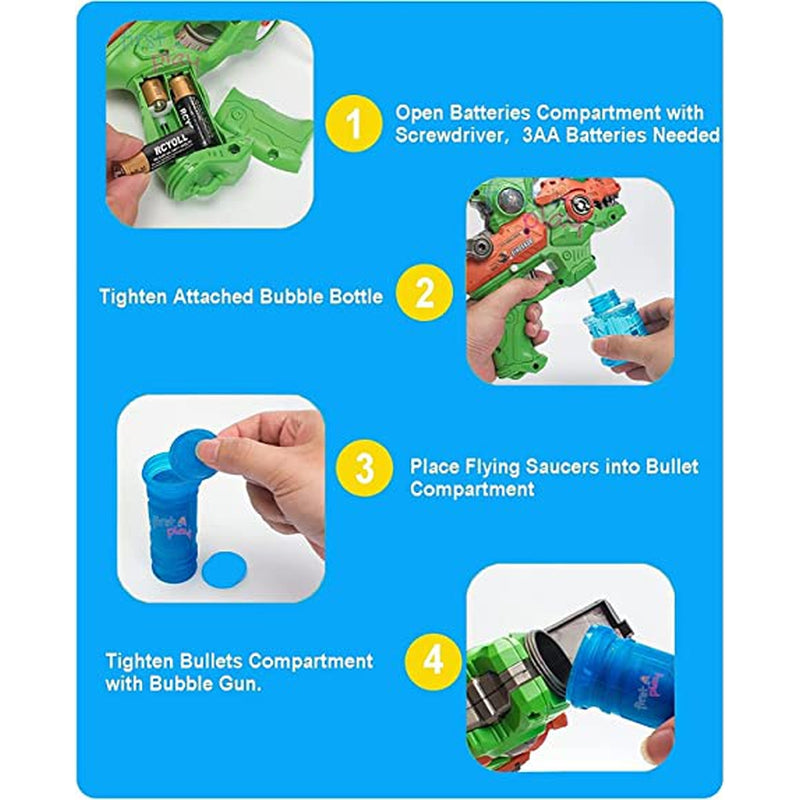 Dinosaur Bubble Shooting Gun - Green