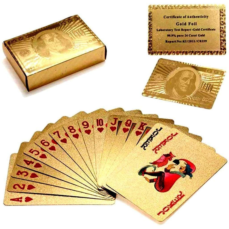 Gold Plated Poker Playing Cards (2 Packs)