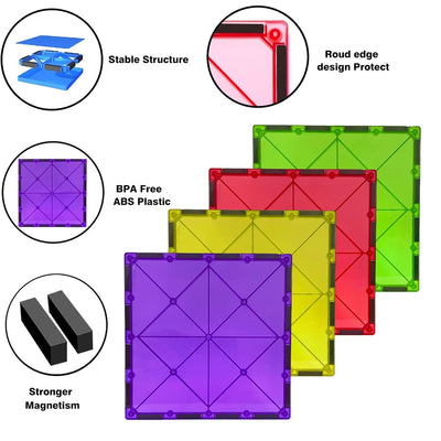 Magnetic Tiles 4 Pcs Big Builder