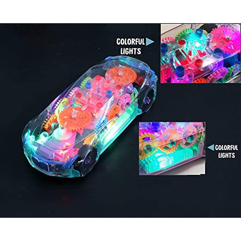 Transparent Concept Racing Car with 3D Flashing Lights