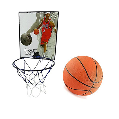 Wall Mountable Basketball Hoop Set (with 7 No. Basketball)