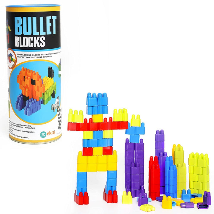 Ekta Bullet Blocks Basic Set Game (150 Pieces Interlocking Blocks)