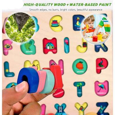 Chunky Letters and Numbers Puzzle (Educational and Learning Toy)