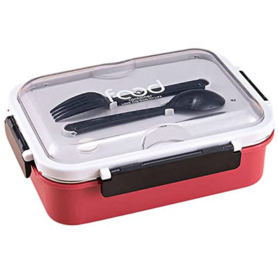 Stainless Steel Bento Box (Sealed & Leak-proof Lunch Box) - Red