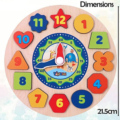 Wooden Geometry Clock (Shape & Color Learning Montessori)