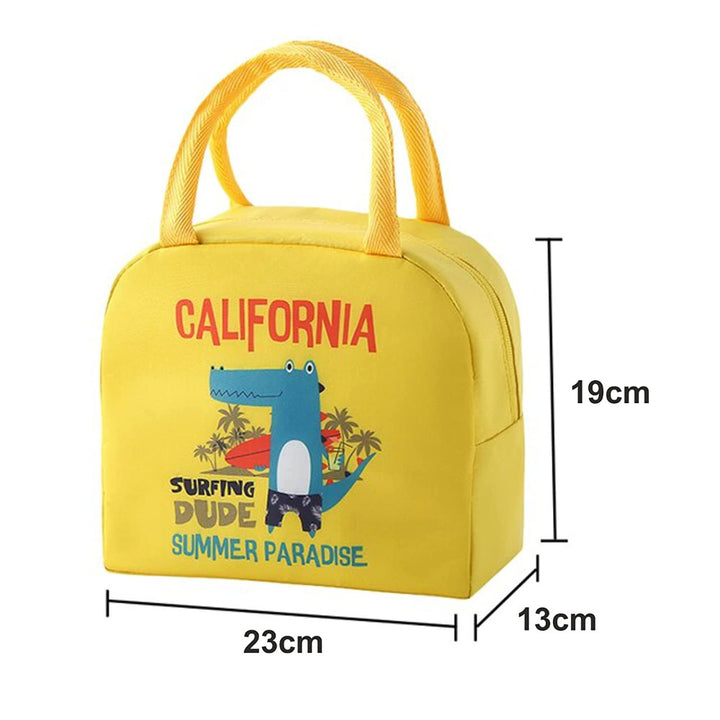 Cartoon Theme Insulated Thermal Lunch Box Bags - Assorted Colours