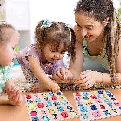 Chunky Letters and Numbers Puzzle (Educational and Learning Toy)