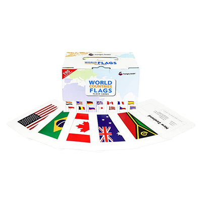 World Countires Flag Flash Cards for Kids & Toddlers |195 Country Flags Flash Cards