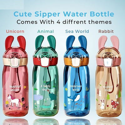 Plastic Cute Water Bottle with Sipper