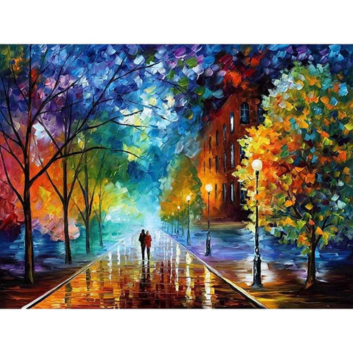 DIY Paint By Number Painting Kit Without Frame - Cottage By the River (13 Years till Grown Ups)